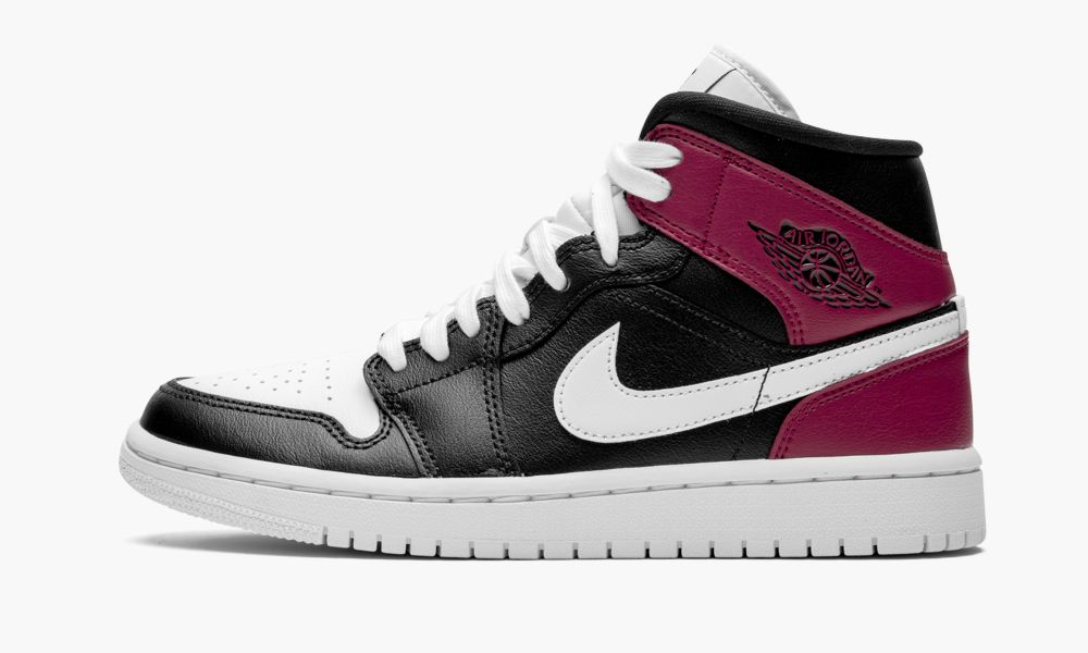 Nike Air Jordan 1 Mid "Noble Red" Ženske Čevlji Črne Rdeče Bele | Slovenija-7358921