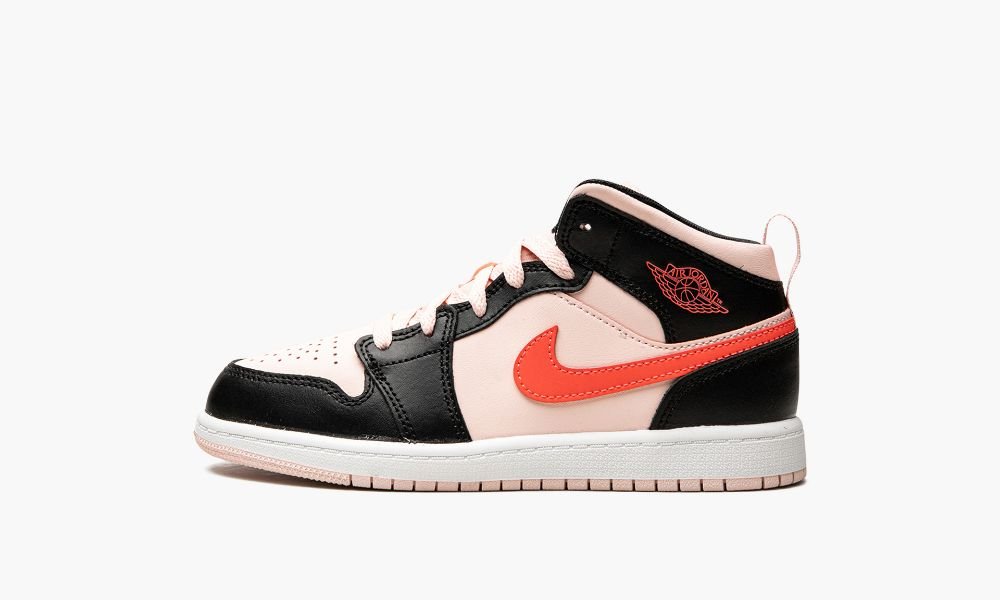 Nike Air Jordan 1 Mid (PS) Otroški Čevlji Črne Rdeče | Slovenija-5428619