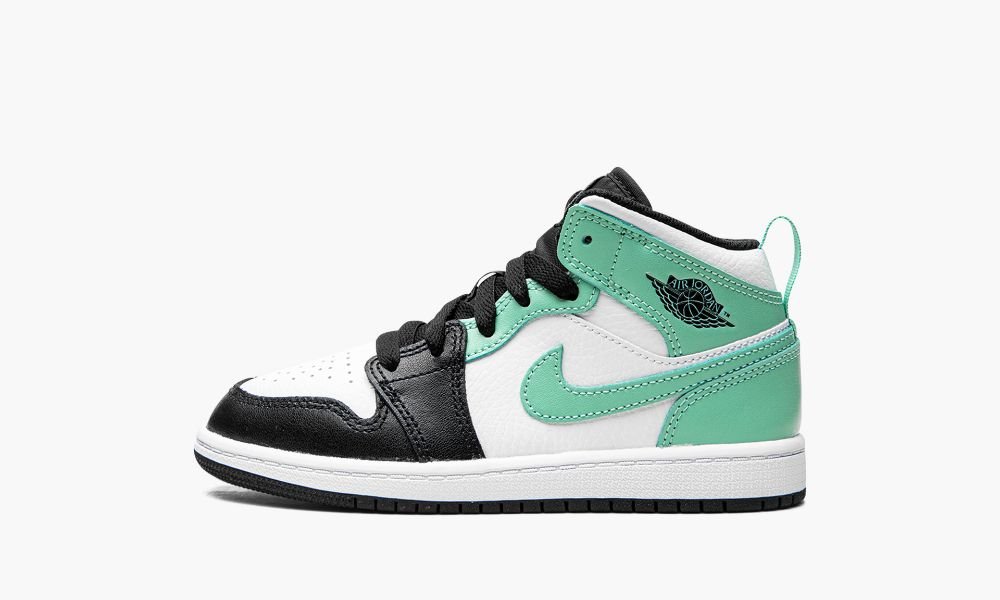 Nike Air Jordan 1 Mid (PS) Otroški Čevlji Bele Črne Zelene | Slovenija-8512769