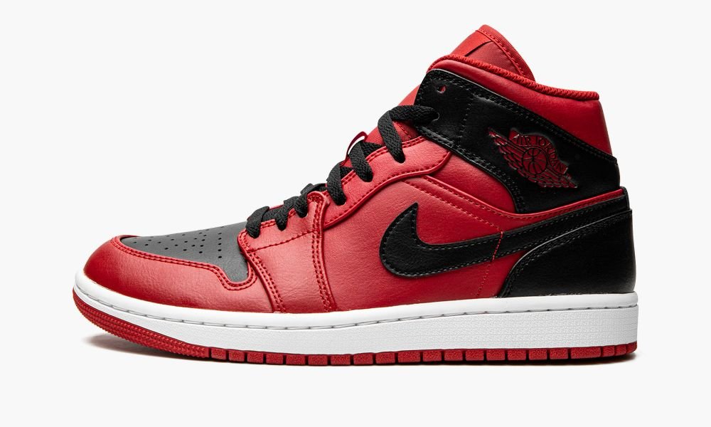 Nike Air Jordan 1 Mid "Reverse Bred" Moški Čevlji Črne Rdeče Bele | Slovenija-4157283