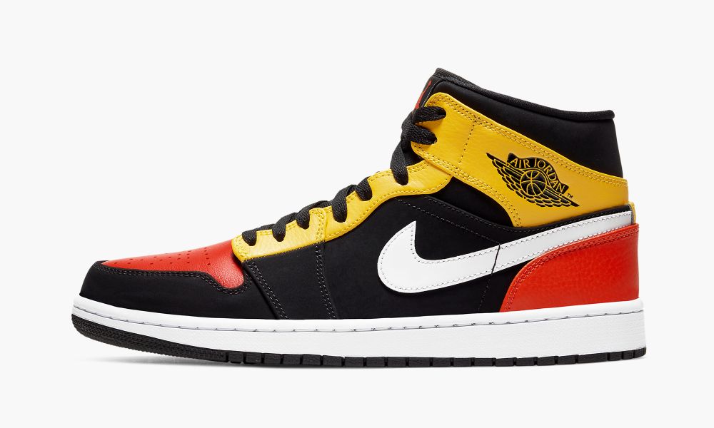 Nike Air Jordan 1 Mid SE "Amarillo Orange" Moški Čevlji Črne Rumene Oranžne | Slovenija-5983427