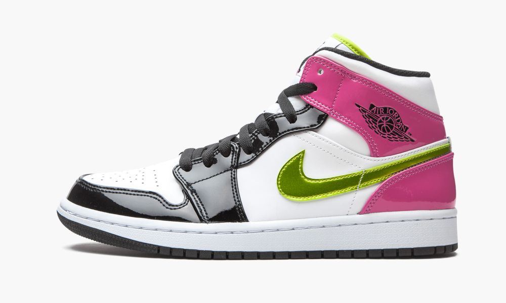 Nike Air Jordan 1 Mid SE "Cyber / Active Fuchsia" Moški Čevlji Bele Črne Večbarvni Fuksije | Slovenija-3517964