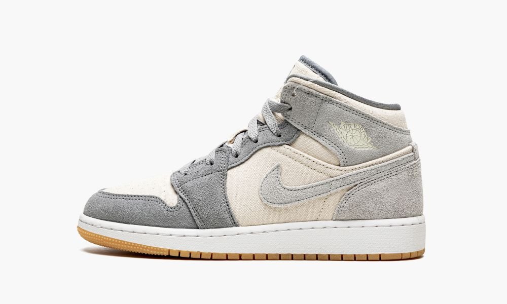 Nike Air Jordan 1 Mid SE GS "Coconut Milk / Particle Grey" Otroški Čevlji Sive | Slovenija-0936852