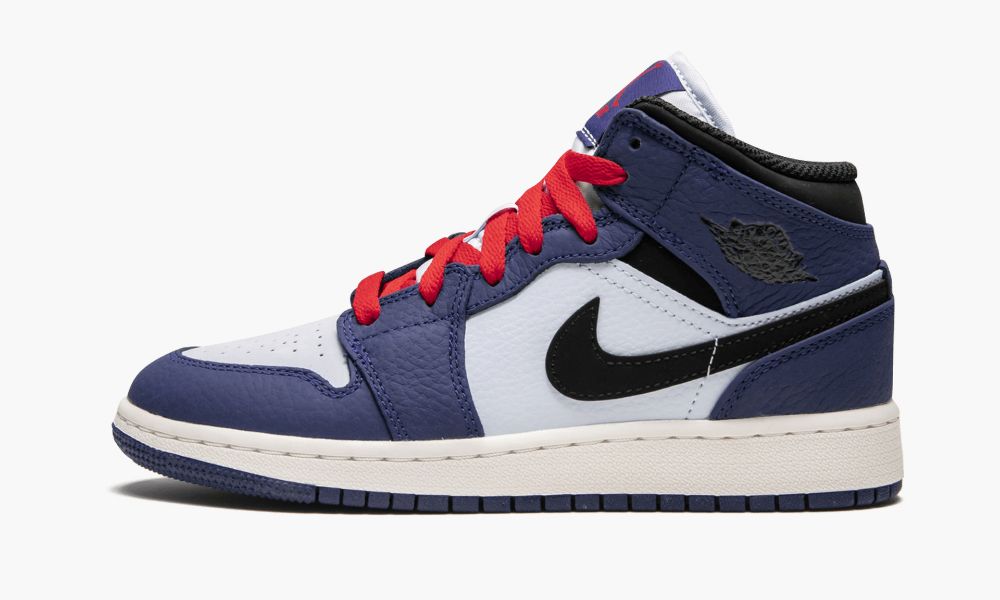 Nike Air Jordan 1 Mid SE (GS) "Deep Royal" Otroški Čevlji Bele Modre Črne Kraljevsko Modra | Slovenija-7264391