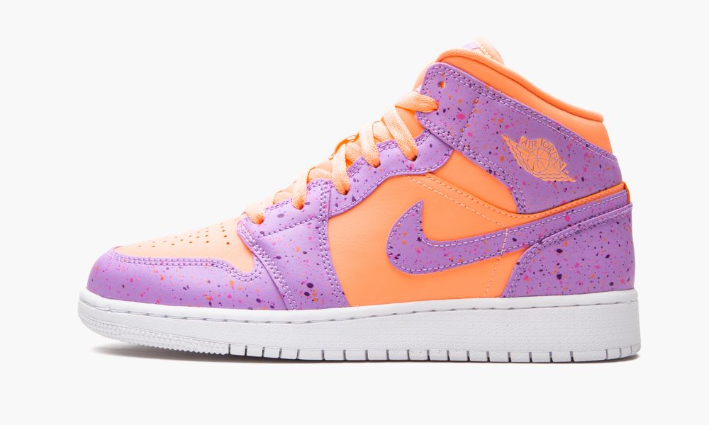 Nike Air Jordan 1 Mid SE (GS) "Orange Pulse / Atomic Violet" Otroški Čevlji Oranžne Roza Vijolične | Slovenija-7940581