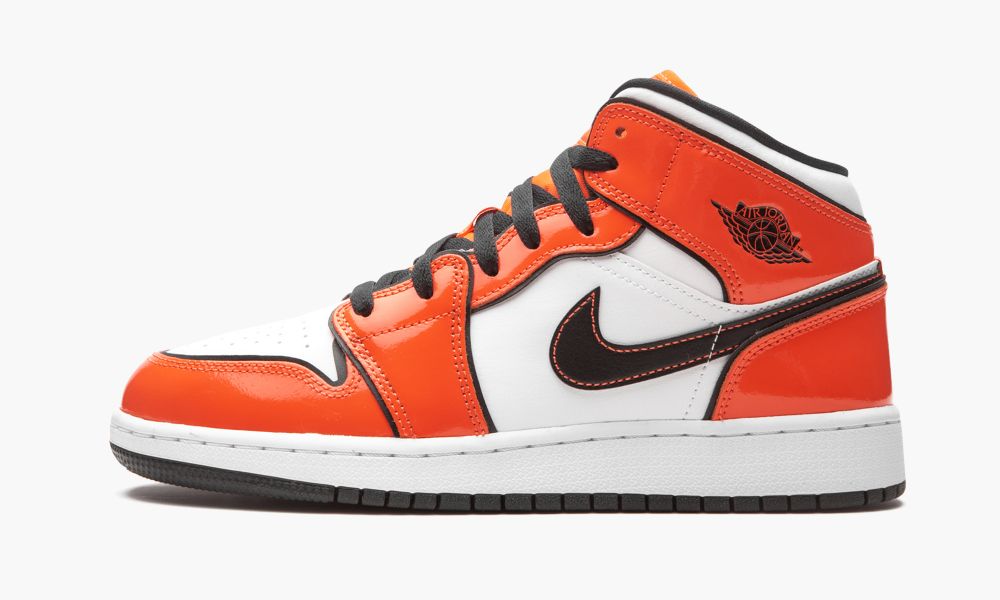 Nike Air Jordan 1 Mid SE GS "Turf Orange" Otroški Čevlji Bele Črne Oranžne Bele Oranžne | Slovenija-9412360