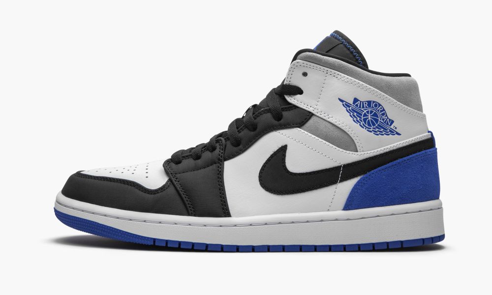 Nike Air Jordan 1 Mid SE "Game Royal Black Toe" Moški Čevlji Črne Bele Kraljevsko Modra | Slovenija-0132486