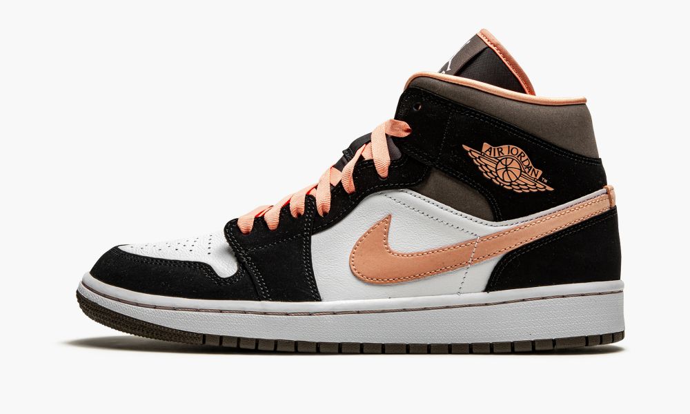 Nike Air Jordan 1 Mid SE "Peach Mocha" Ženske Čevlji Črne Bele Črne Marelice | Slovenija-1482506