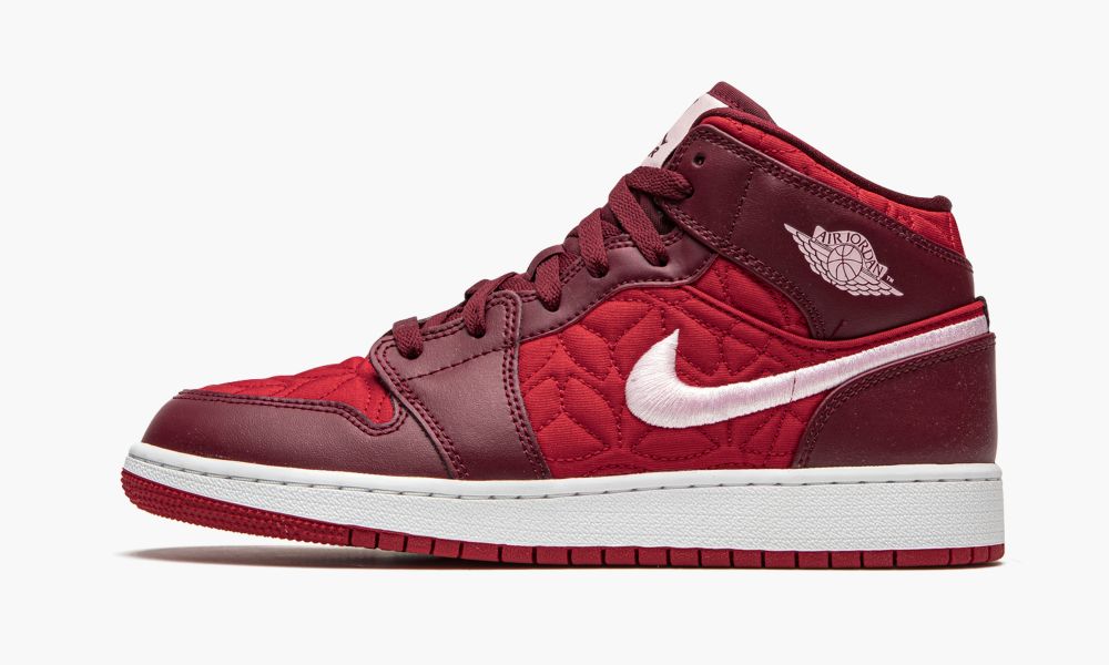 Nike Air Jordan 1 Mid SE "Red Quilt" Otroški Čevlji Rdeče Roza | Slovenija-2417903