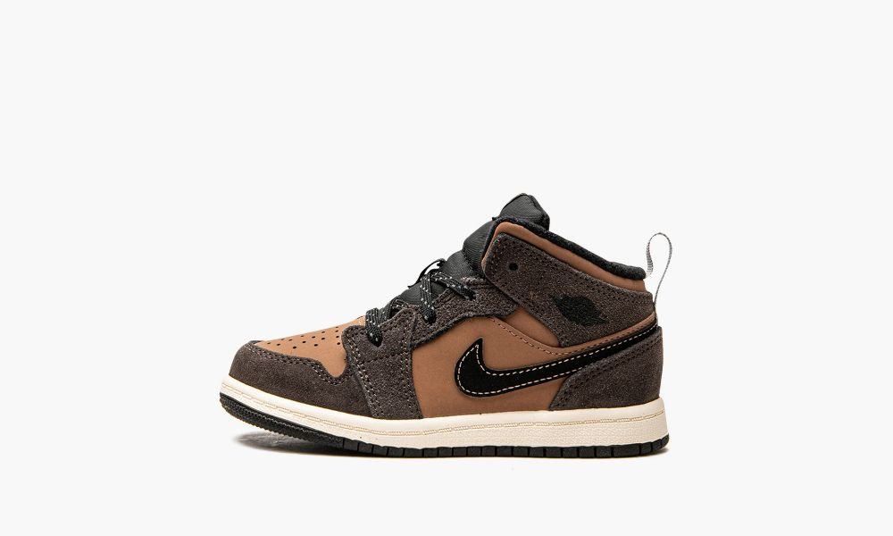 Nike Air Jordan 1 Mid SE (TD) Otroški Čevlji Rjave Čokolade Rdeče | Slovenija-6738542