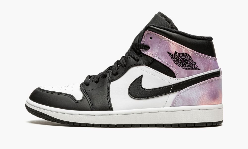 Nike Air Jordan 1 Mid SE "Tie-Dye" Moški Čevlji Črne Koralne Bele | Slovenija-3694071