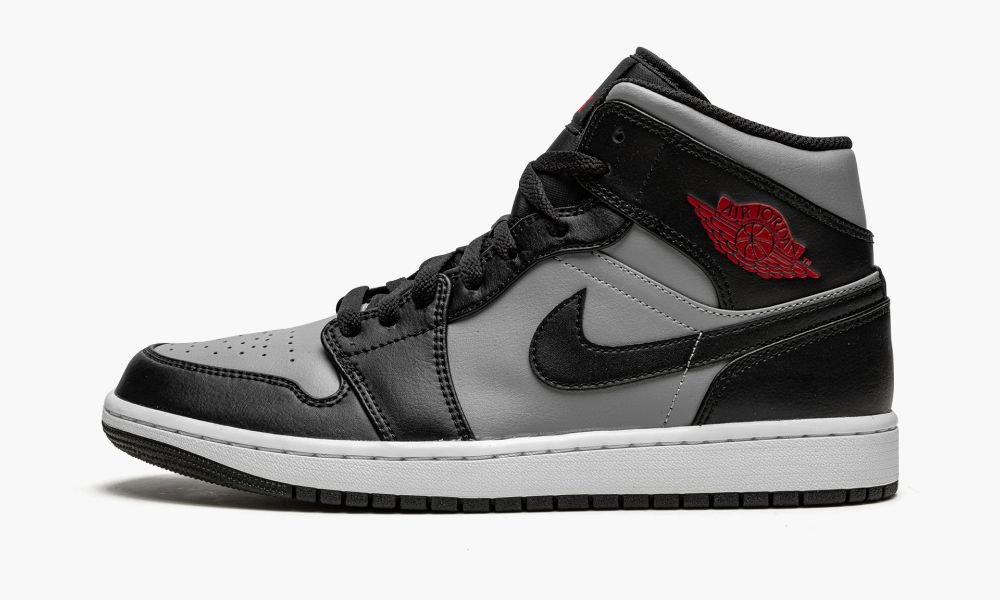 Nike Air Jordan 1 Mid "Shadow Red" Moški Čevlji Črne Rdeče Sive | Slovenija-6891743