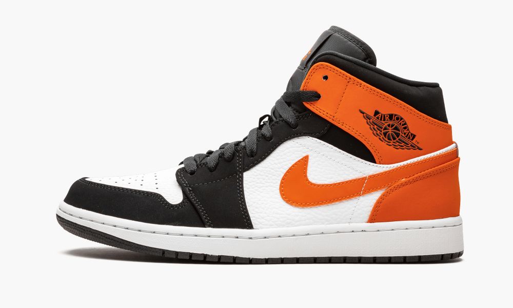 Nike Air Jordan 1 Mid "Shattered Backboard" Moški Čevlji Črne Bele Oranžne | Slovenija-8423971