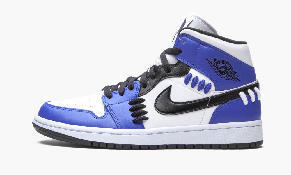 Nike Air Jordan 1 Mid "Sisterhood - Game Royal" Ženske Čevlji Črne Modre Bele Kraljevsko Modra | Slovenija-8197064