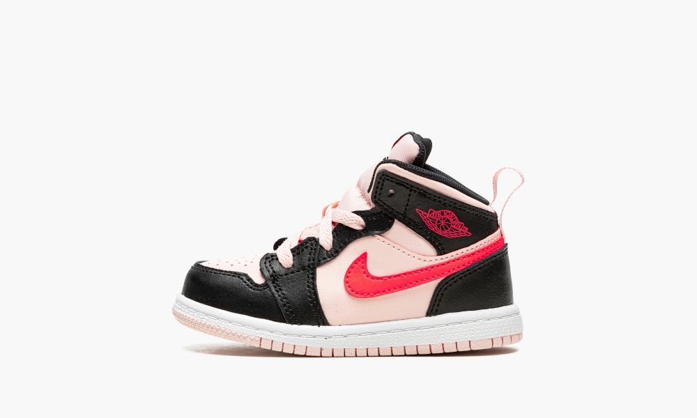 Nike Air Jordan 1 Mid (TD) Otroški Čevlji Črne Rdeče Črne Roza | Slovenija-4521763