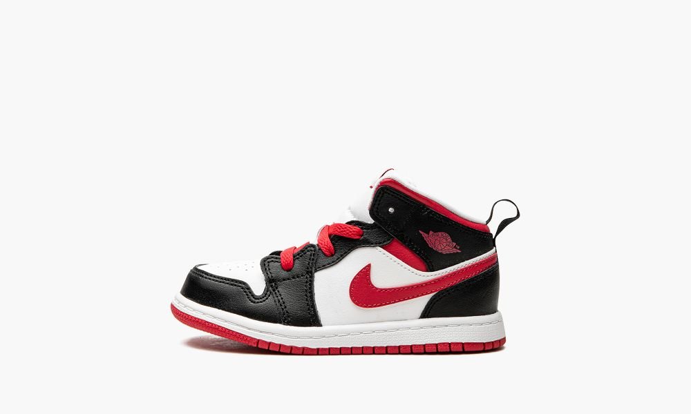 Nike Air Jordan 1 Mid TD "Very Berry" Otroški Čevlji Črne Bele | Slovenija-5293816