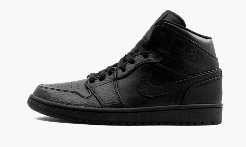 Nike Air Jordan 1 Mid "Triple Black" Moški Čevlji Črne | Slovenija-2907148