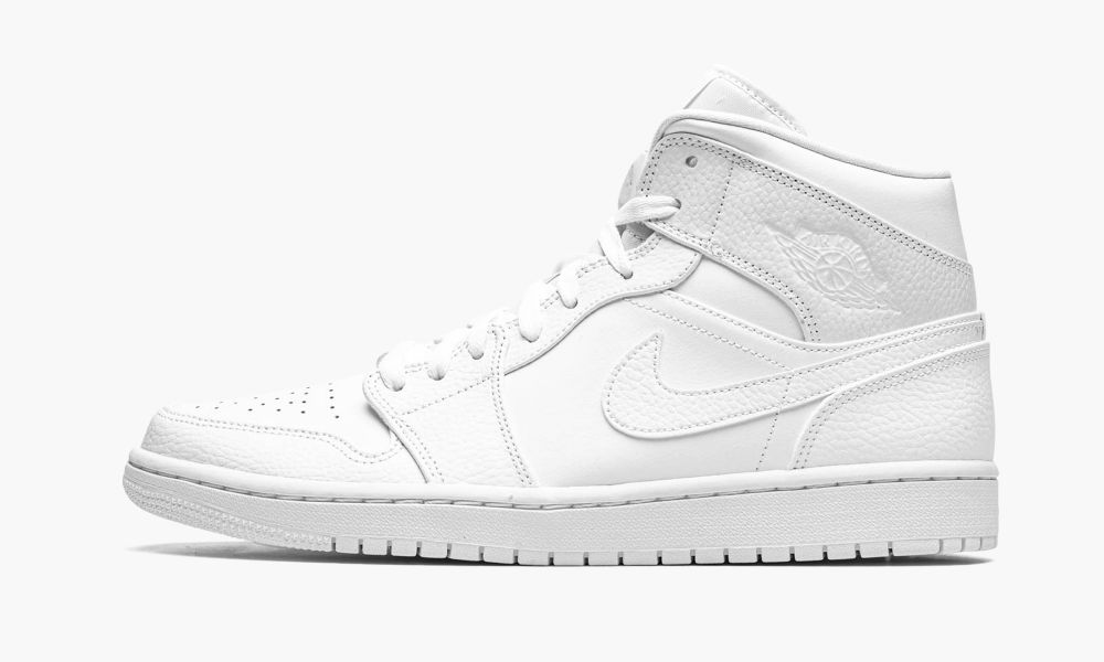 Nike Air Jordan 1 Mid "Triple White" Moški Čevlji Bele | Slovenija-7849326