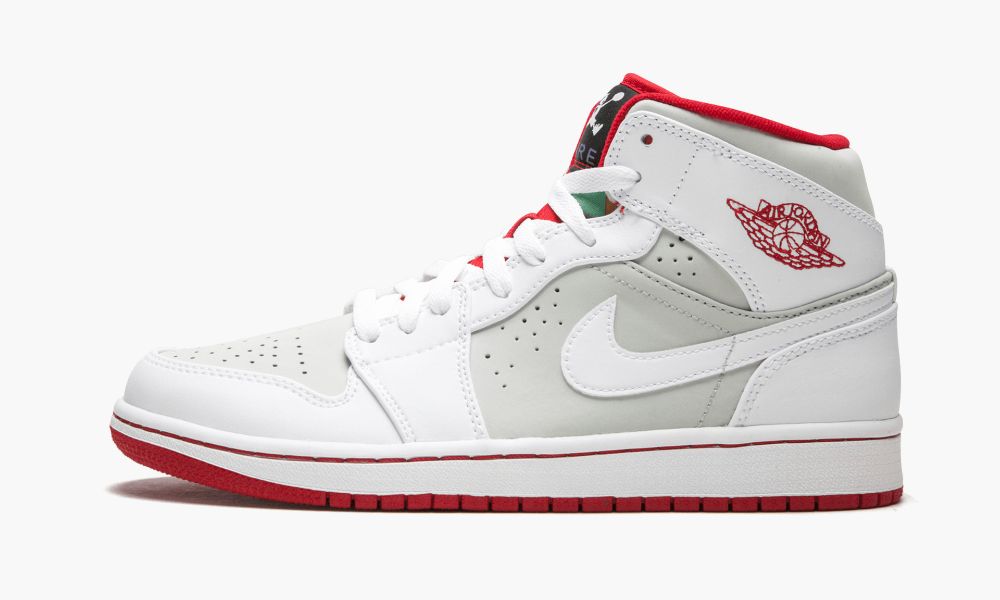 Nike Air Jordan 1 Mid WB "Hare" Moški Čevlji Rdeče Bele Srebrne | Slovenija-5160429