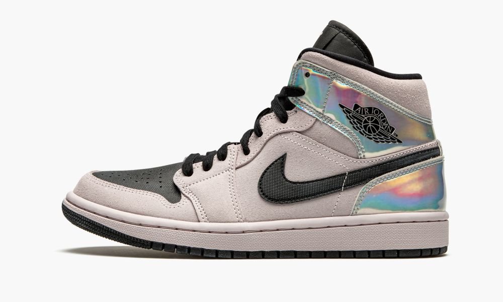 Nike Air Jordan 1 Mid W "Iridescent" Ženske Čevlji Črne Roza Roza Večbarvni | Slovenija-3079861