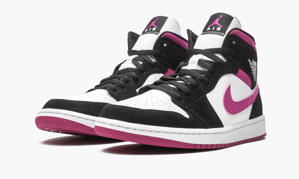 Nike Air Jordan 1 Mid W "Magenta" Ženske Čevlji Črne Bele | Slovenija-6039478