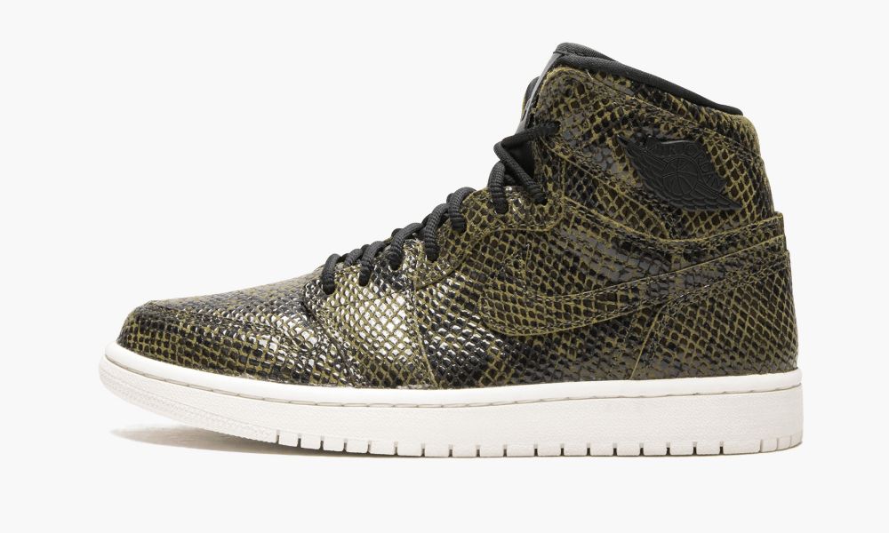 Nike Air Jordan 1 Retro Hi Pre "Snakeskin" Ženske Čevlji Zelene Črne Olivno Zelene | Slovenija-7982645