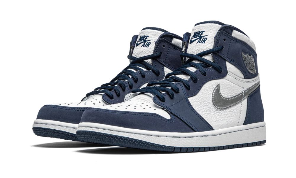 Nike Air Jordan 1 Retro High CO.JP "Midnight Navy" Moški Čevlji Bele Modre Srebrne | Slovenija-7804291