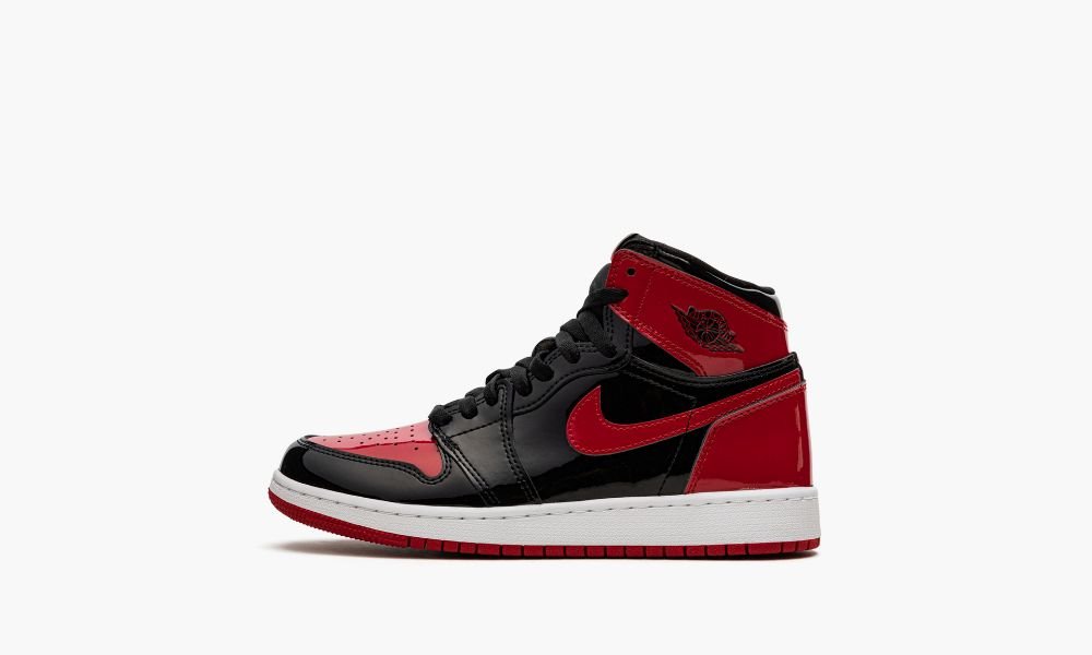 Nike Air Jordan 1 Retro High GS "Patent Bred" Otroški Čevlji Črne Rdeče Bele | Slovenija-7941806