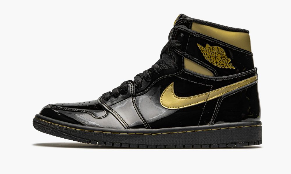 Nike Air Jordan 1 Retro High OG "Black Metallic Gold" Moški Čevlji Črne Zlate | Slovenija-0684521