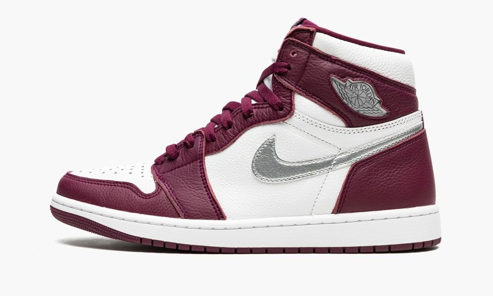 Nike Air Jordan 1 Retro High OG "Bordeaux" Moški Čevlji Rdeče Bele Srebrne Bordo | Slovenija-3749625