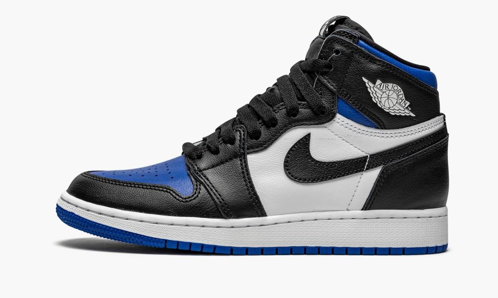 Nike Air Jordan 1 Retro High OG GS "Royal Toe" Otroški Čevlji Črne Bele Kraljevsko Modra | Slovenija-5470213