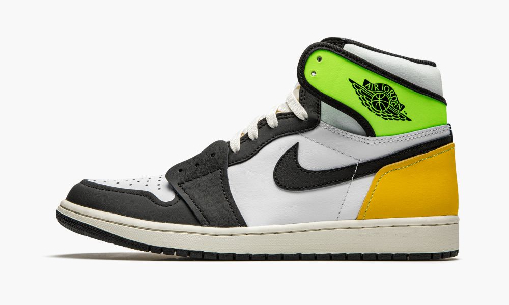 Nike Air Jordan 1 Retro High OG "Volt Gold" Moški Čevlji Črne Bele Zlate | Slovenija-9502738