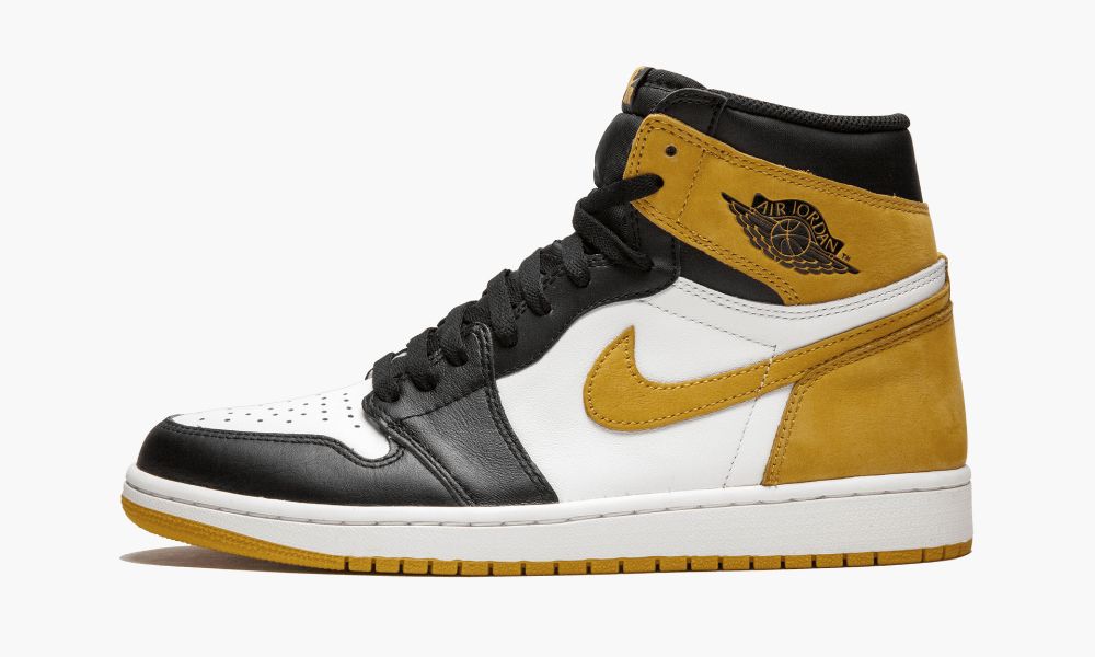 Nike Air Jordan 1 Retro High OG "Yellow Ochre" Moški Čevlji Črne Bele Rumene | Slovenija-7594801