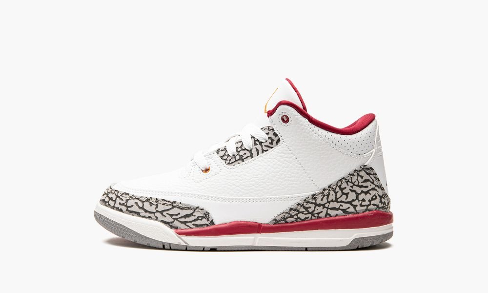 Nike Air Jordan 3 PS "Cardinal" Otroški Čevlji Bele Svetlo Sive Rdeče | Slovenija-4739852