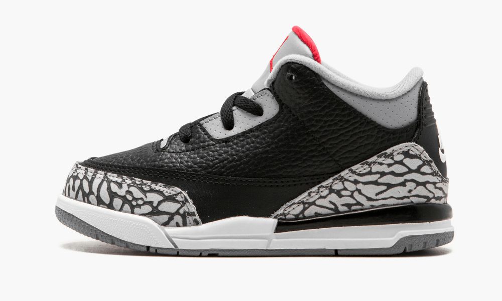 Nike Air Jordan 3 Retro BT "Black Cement" Otroški Čevlji Črne Rdeče Sive | Slovenija-3269147