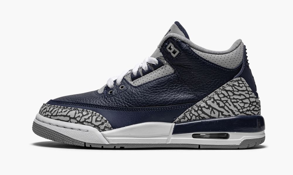 Nike Air Jordan 3 Retro GS "Georgetown" Otroški Čevlji Temno Modre Sive | Slovenija-5962031