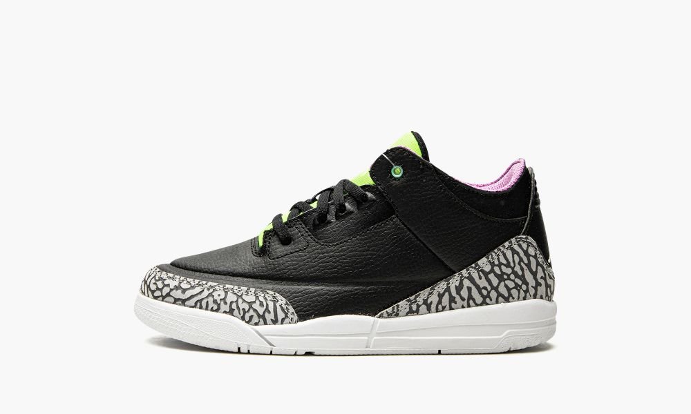 Nike Air Jordan 3 Retro SE PS "Electric Green" Otroški Čevlji Črne Bele Zelene | Slovenija-9643570