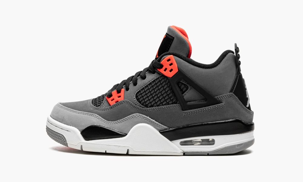 Nike Air Jordan 4 GS "Infared" Otroški Čevlji Črne Temno Rdeče Sive Črne Sive | Slovenija-2968750