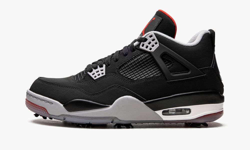 Nike Air Jordan 4 Golf "Bred" Moški Čevlji Črne Rdeče Sive | Slovenija-4389062