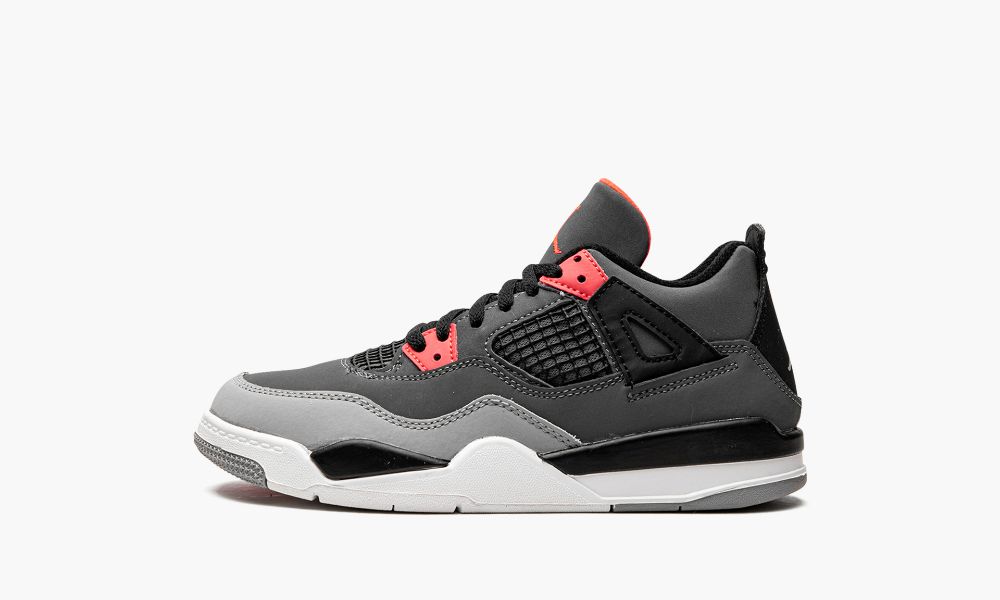 Nike Air Jordan 4 PS "Infared" Otroški Čevlji Črne Sive Rdeče Sive | Slovenija-1934875