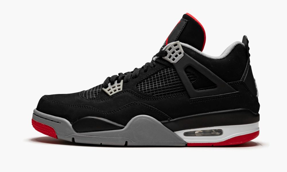 Nike Air Jordan 4 Retro "Bred" Moški Čevlji Črne Sive Rdeče | Slovenija-9527031