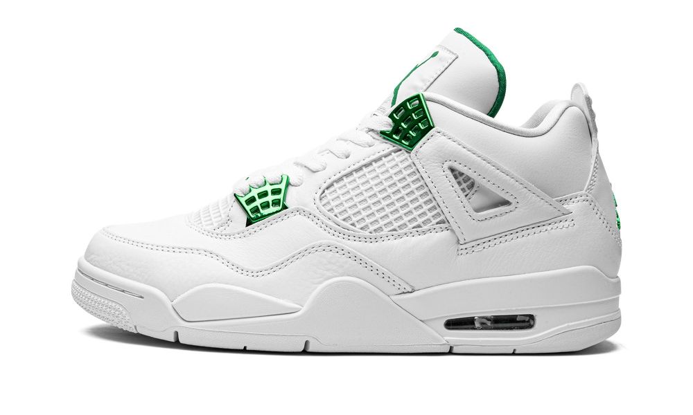 Nike Air Jordan 4 Retro "Metallic Pack - Pine Green" Moški Čevlji Bele Srebrne Temno Zelene | Slovenija-1390475