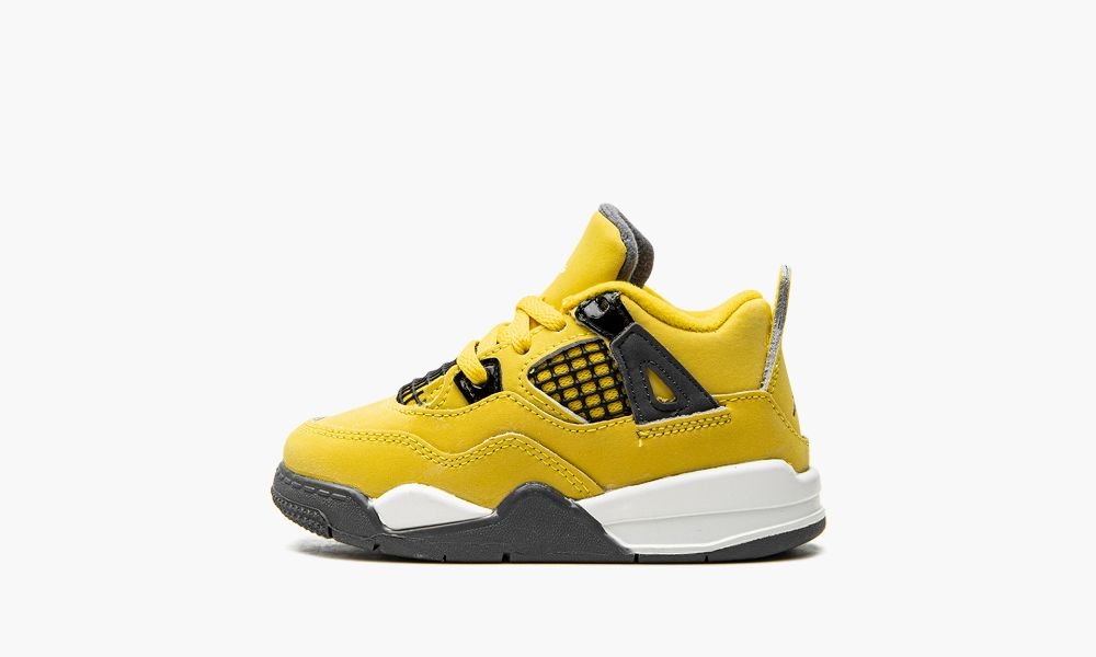 Nike Air Jordan 4 Retro TD "Lightning 2021" Otroški Čevlji Rumene Modre Sive | Slovenija-9027815