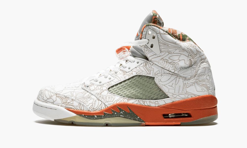 Nike Air Jordan 5 RA "Laser" Moški Čevlji Bele Oranžne Olivno Zelene | Slovenija-7351026