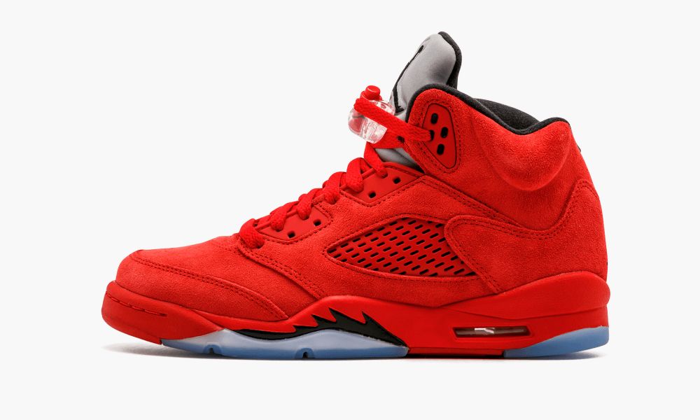 Nike Air Jordan 5 Retro BG "Red Suede" Otroški Čevlji Črne Rdeče | Slovenija-7820596