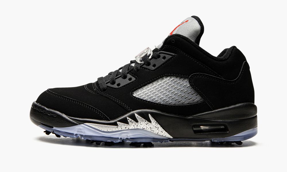 Nike Air Jordan 5 Retro Low Golf "Black Metallic" Moški Čevlji Črne Srebrne Rdeče | Slovenija-1906842