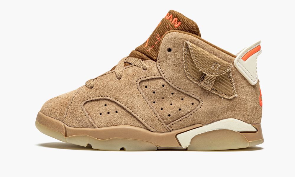 Nike Air Jordan 6 Retro TD "Travis Scott - British Khaki" Otroški Čevlji Rjave Kaki | Slovenija-2017439