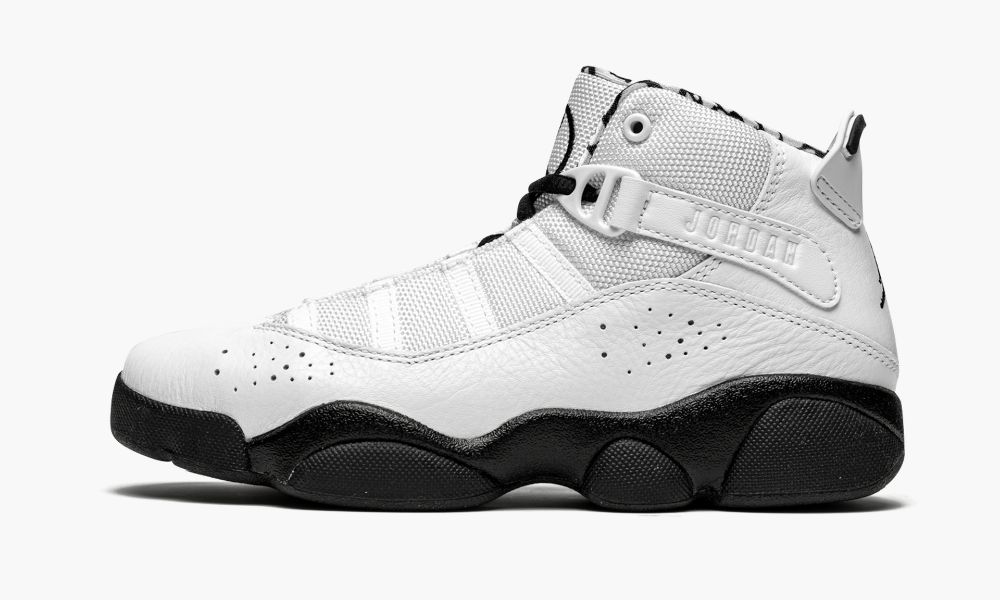 Nike Air Jordan 6 Rings PS "Black / White" Otroški Čevlji Črne Bele Zlate | Slovenija-4629870