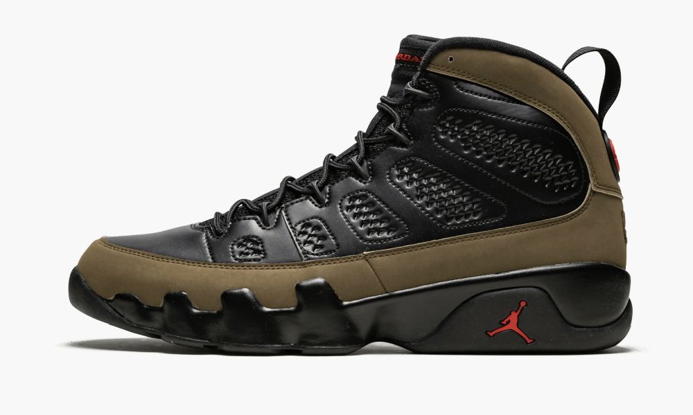 Nike Air Jordan 9 Retro "Olive" Moški Čevlji Črne Rdeče Zelene Svetlo Olivno Zelene | Slovenija-2186073