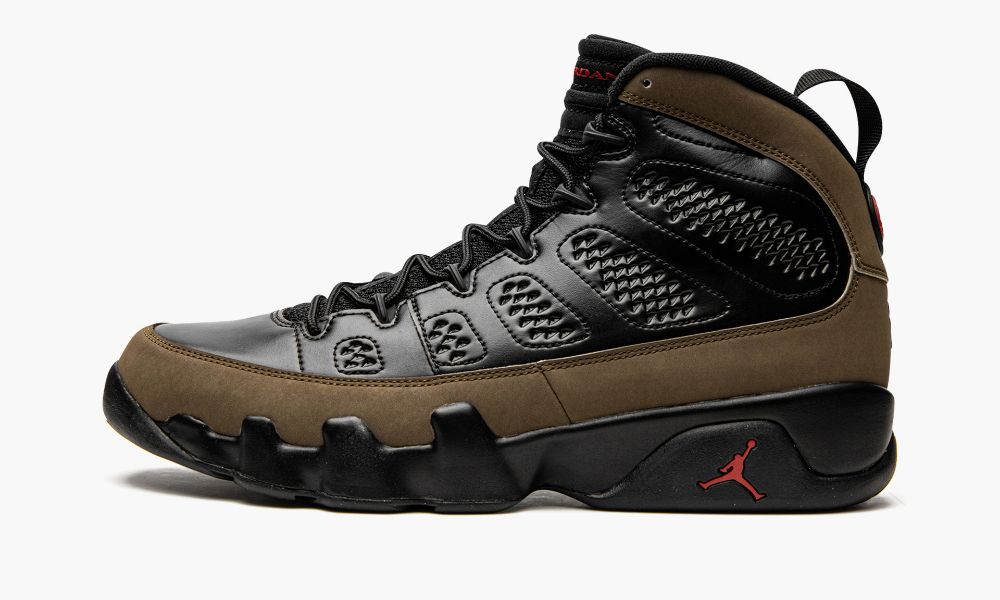 Nike Air Jordan 9 Retro "Olive" Moški Čevlji Črne Zelene Olivno Zelene Rdeče | Slovenija-3479250